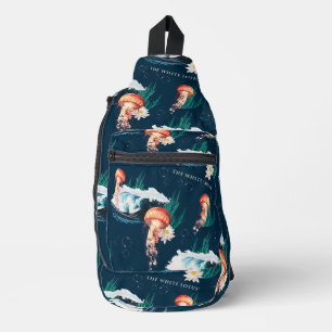 The White Lotus Ocean Jellyfish Pattern Sling Bag