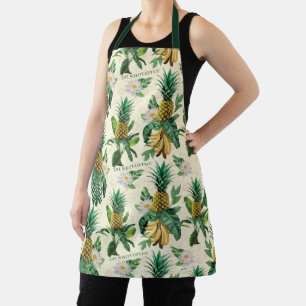 The White Lotus Pineapple Paradise Pattern Apron