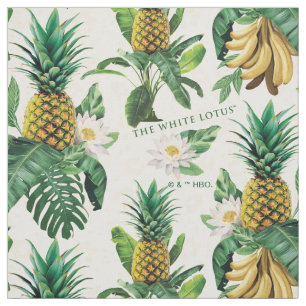 The White Lotus Pineapple Paradise Pattern Fabric