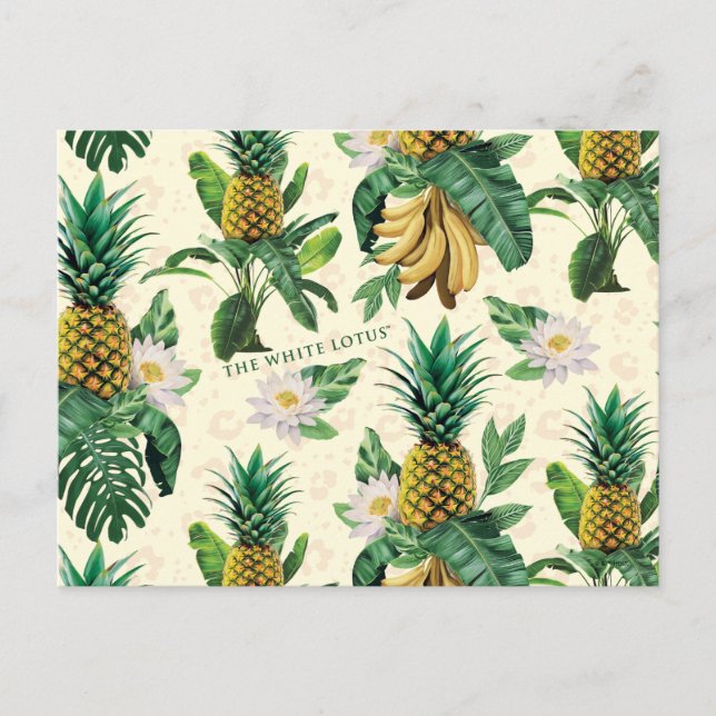 The White Lotus Pineapple Paradise Pattern Postcard (Front)