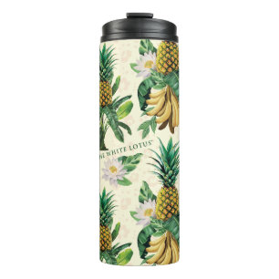The White Lotus Pineapple Paradise Pattern Thermal Tumbler