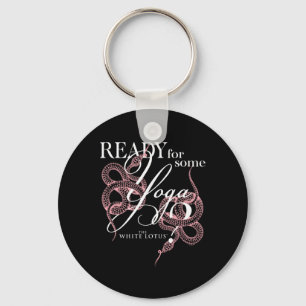 The White Lotus Ready For Some Yoga Snakes Retro L Key Ring