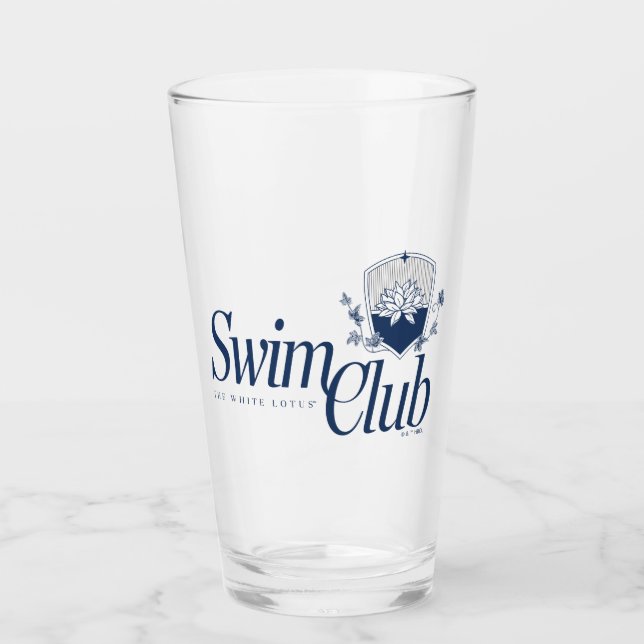 The White Lotus Swim Club Glass (Front)