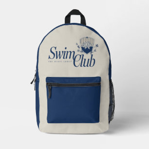 The White Lotus Swim Club Printed Backpack