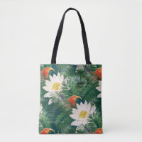 The White Lotus Tropical Birds & Lotus Pattern