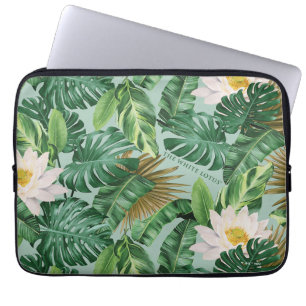 The White Lotus Tropical Canopy Pattern Laptop Sleeve