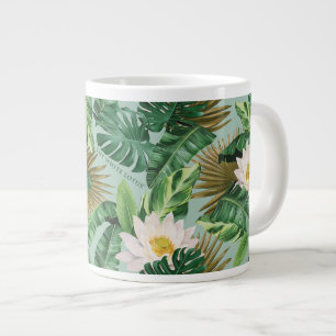 The White Lotus Tropical Canopy Pattern Large Coffee Mug