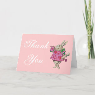The White Rabbit - Alice in Wonderland - Thank You Card