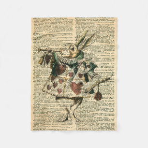 The White Rabbit Alice in Wonderland Throw Blanket