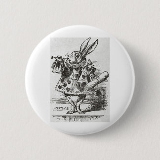 The White Rabbit from Alice in Wonderland 6 Cm Round Badge