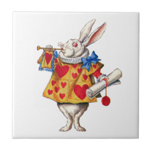 The White Rabbit From Alice in Wonderland Ceramic Tile