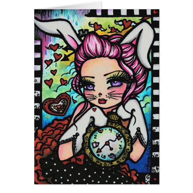 The White Rabbit Hearts Alice Wonderland Fantasy (Front)