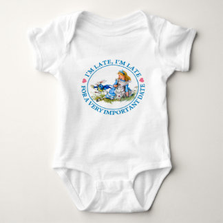 The White Rabbit Rushes By Alice In Wonderland Baby Bodysuit