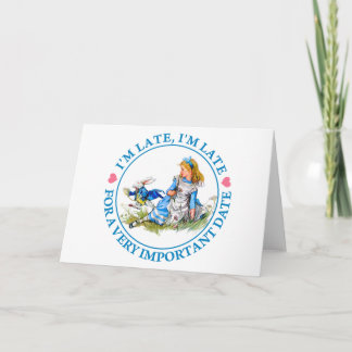 The White Rabbit Rushes By Alice In Wonderland Card