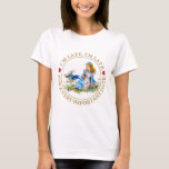 The White Rabbit Rushes By Alice In Wonderland T-Shirt<br><div class="desc">The White Rabbit Rushes By Alice In Wonderland saying,  "I'm Late,  I'm Late,  For A Very Important Date!"</div>
