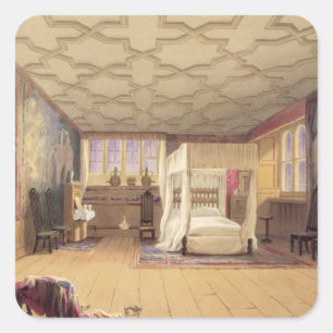 The White Room, Cotehele house, c.1830-40 (colour Square Sticker