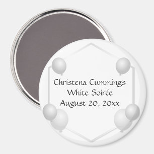 The White Soirée Birthday Magnet