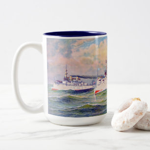 "The white squadron" United States Navy, 1893 Two-Tone Coffee Mug