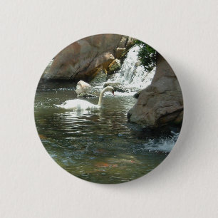 The White Swan 6 Cm Round Badge