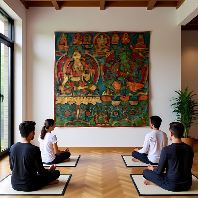 The White Tara and The Green Tara  Tapestry (Creator Uploaded)