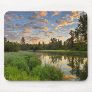 The Whitefish River with nice sunrise clouds Mouse Pad