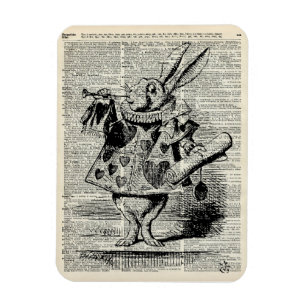 The Whitte rabbit Magnet