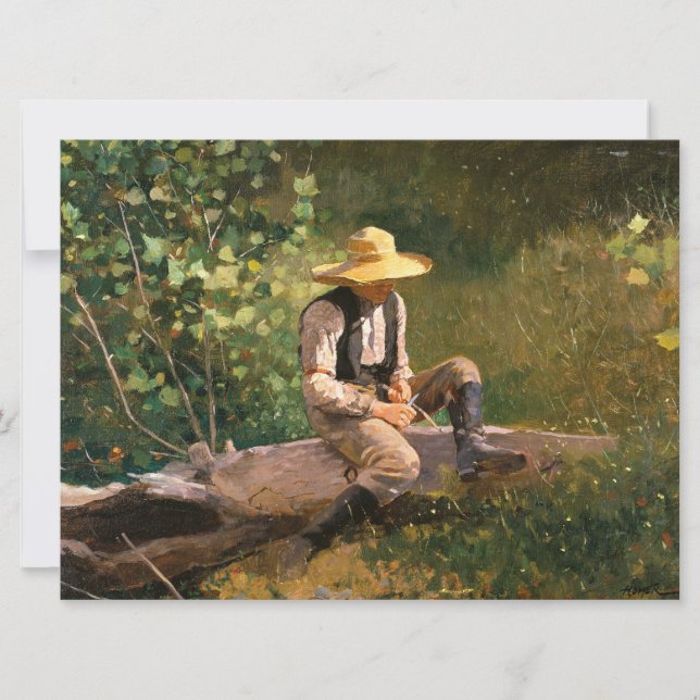 The Whittling Boy (by Winslow Homer) Card (Front)