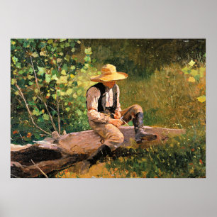 The Whittling Boy by Winslow Homer Poster