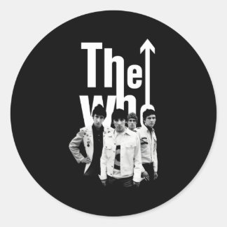 The Who Official 60'S Black White Band Classic Round Sticker