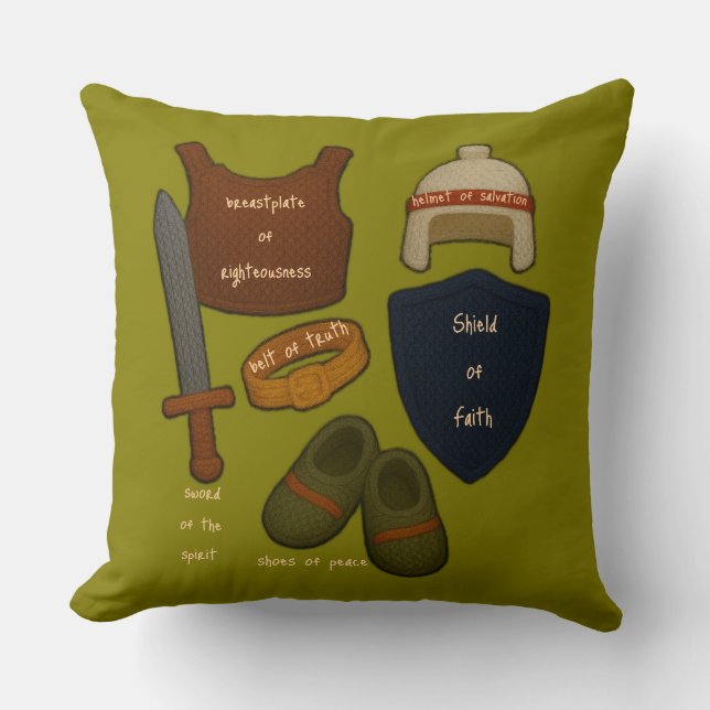 The Whole Armor Yarn Look Pillow (Front)