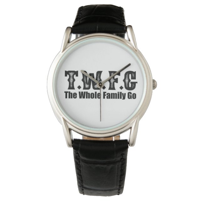 The whole family go black leather  Watch (Front)