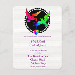 The Whole of the Rainbow Gay Wedding Invitation