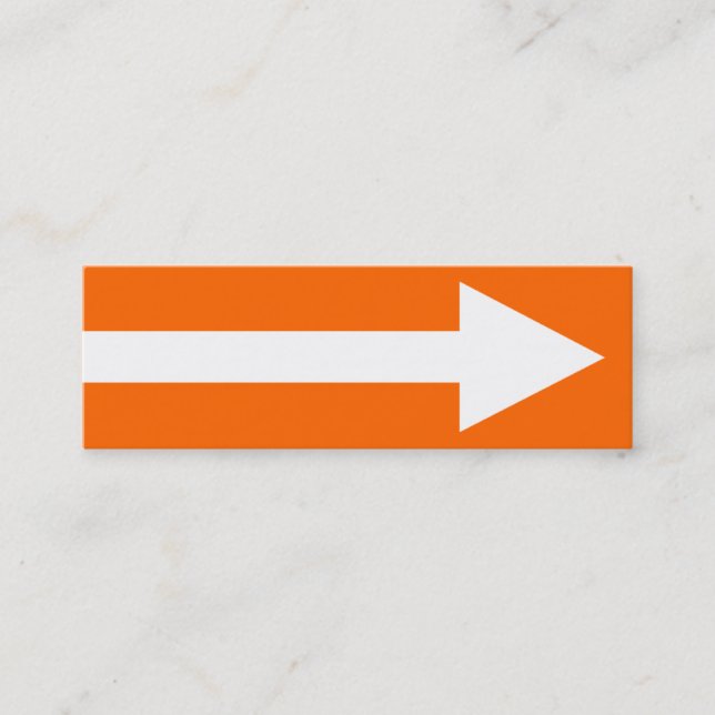 The Whole Point II - Orange, White and Grey Mini Business Card (Front)