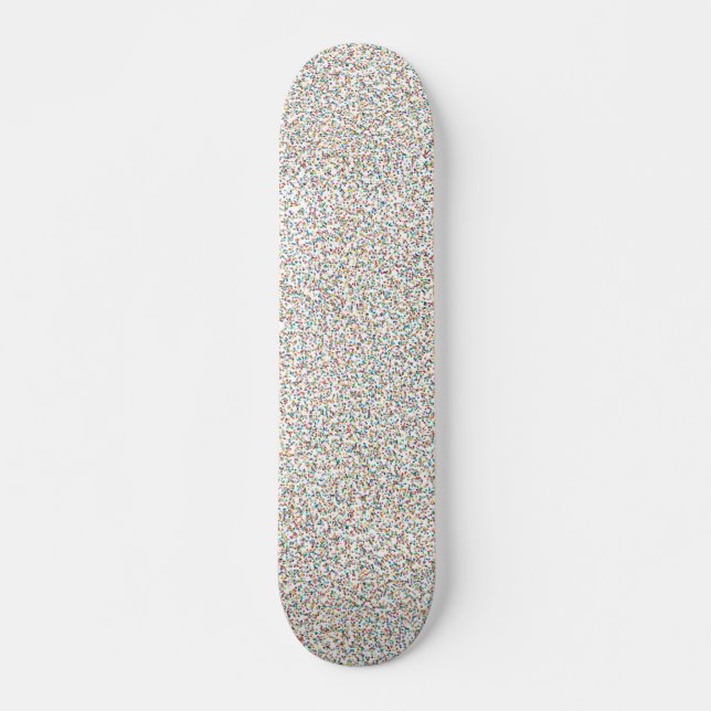 The Whole Rainbow Colourful Speckled Dots Skateboard (Front)
