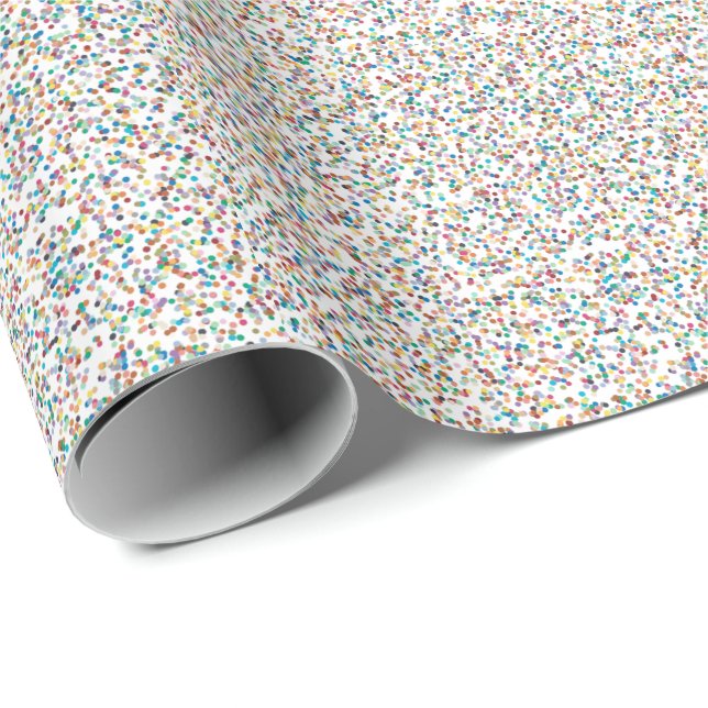 The Whole Rainbow Colourful Speckled Dots Wrapping Paper (Roll Corner)