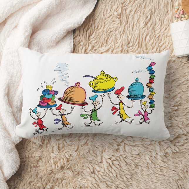 The Whos Carrying the Christmas Feast Lumbar Cushion (Blanket)