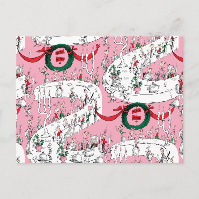 The Whos' Merry Christmas Feast Postcard (Front)