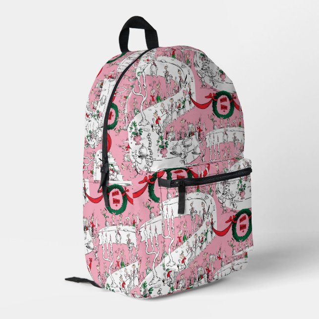 The Whos' Merry Christmas Feast Printed Backpack (Back Corner Left)