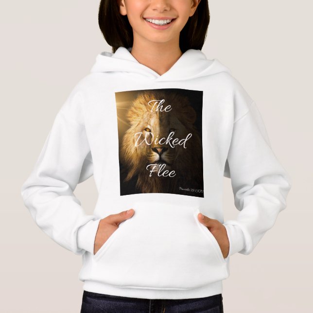 The Wicked Flee Proverbs 28:1 KJV Girl's (Front)