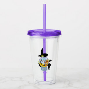 The Wicked Witch Crystal Ball Halloween Acrylic Tumbler