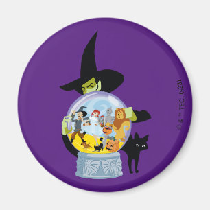 The Wicked Witch Crystal Ball Halloween Magnet