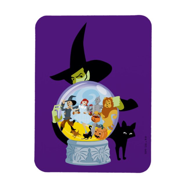 The Wicked Witch Crystal Ball Halloween Magnet (Vertical)