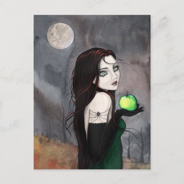 The Widow Gothic WItch Fantasy Art Postcard (Front)