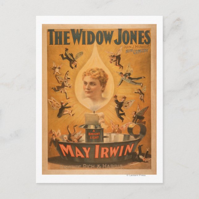 "The Widow Jones" attracting Men Like Flies Postcard (Front)