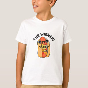 The Wiener Funny Winner Hot Dog Pun  T-Shirt