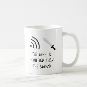 The WiFi is mightier than the Sword Coffee Mug