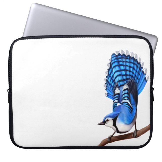 The Wild Blue Jay Bird Electronics Bag (Front)