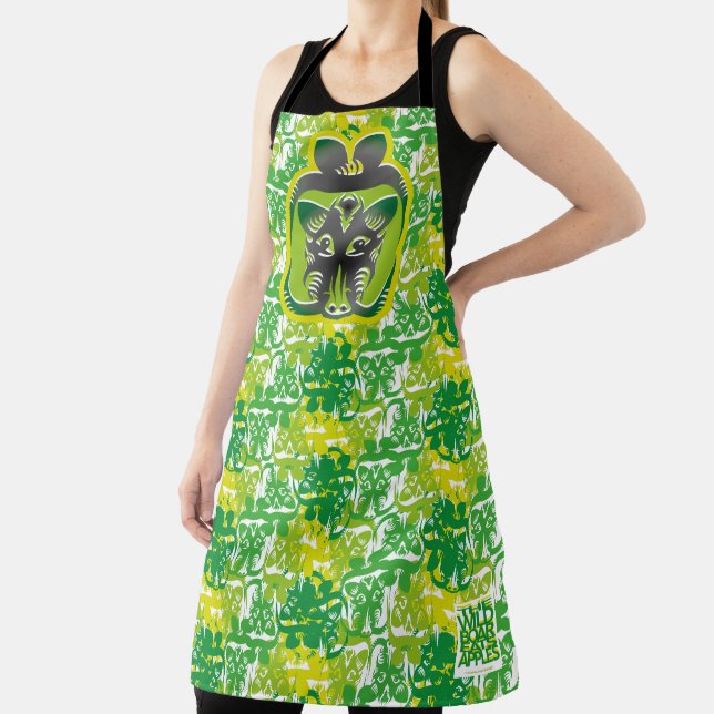 THE WILD BOAR EATS APPLES BY MASANSER APRON (Insitu)
