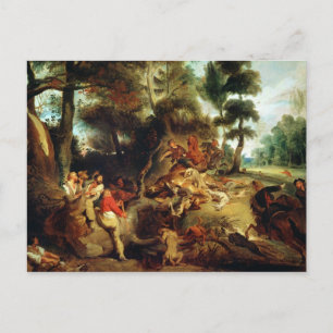 The Wild Boar Hunt Postcard