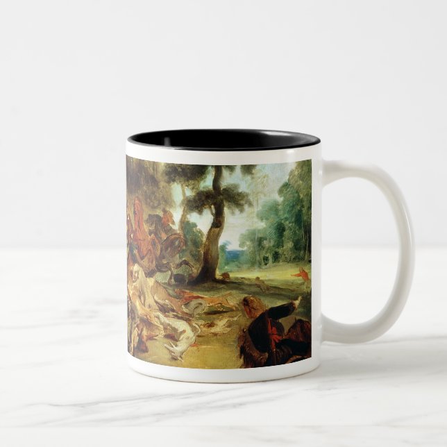 The Wild Boar Hunt Two-Tone Coffee Mug (Right)